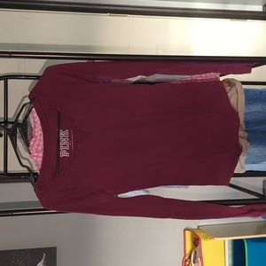 Burgundy PINK sleep shirt size xs